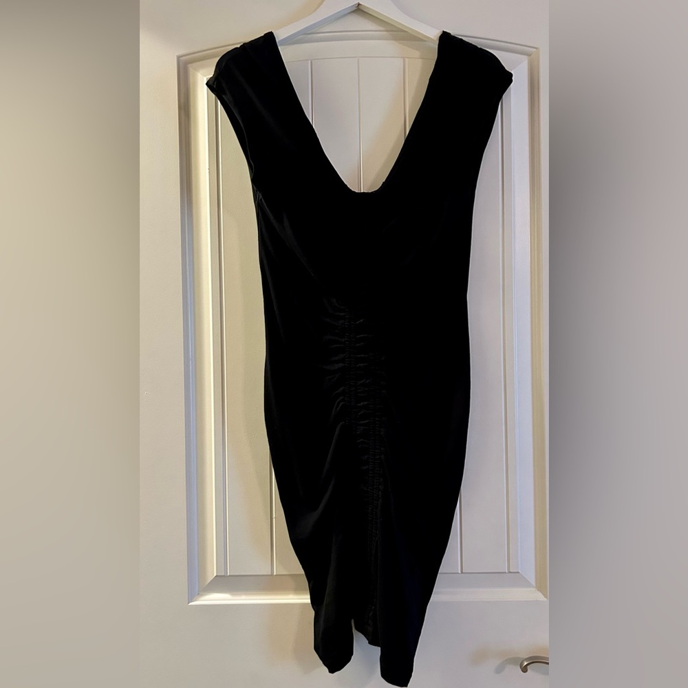 FP Beach Ruched Fitted Black Dress.  Size Small.  NWOT.